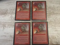 4x Mogg Alarm - Nemesis - NM/EX - 2x English 1x German 1x Italian - OOP MTG - Image 1