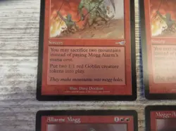 4x Mogg Alarm - Nemesis - NM/EX - 2x English 1x German 1x Italian - OOP MTG - Image 2