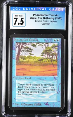 Magic: The Gathering MTG Phantasmal Terrain [Alpha Edition] Graded CGC 7.5 NM/Mi - Image 1