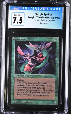Magic: the Gathering MTG Scryb Sprites [Alpha Edition] Graded CGC 7.5 Near Mint+ - Image 1