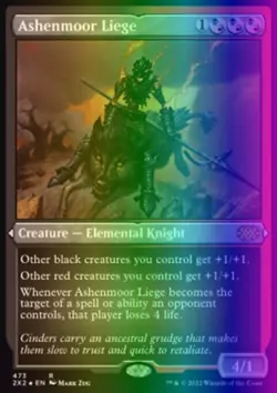 MTG Magic the Gathering Ashenmoor Liege (473/686) Double Masters 2022 LP FOIL - Image 1