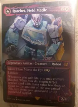 Ratchet Field Medic Shattered Glass - BOT MTG NM Transformers Mythic - Image 1