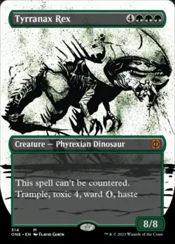 Tyrranax Rex (Borderless Ichor) [Phyrexia: All Will Be One] Foil Near Mint - Image 1