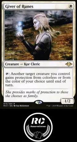 Giver Of Runes MTG NM MH1 Rare Cleric Tracked Shipping - Image 1
