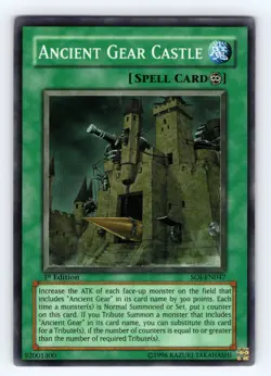 Yugioh Ancient Gear Castle SOI-EN047 1st Edition Super Rare - NM 💎 - Image 1