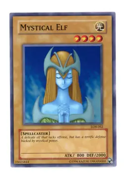 The Legend of Blue Eyes White Dragon Mystical Elf #LOB-062 Super Rare - Image 1