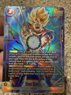 Son Goku FB08-007 Alternate Art Saiyan's Pride Dragon Ball English Card Fusion W - Image 1