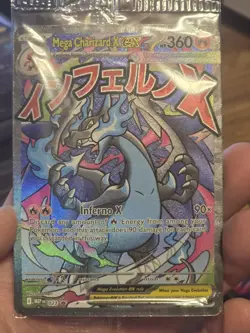 Mega Charizard X ex 023 Me: Mega Evolution SEALED Promo Holo (2cards) - Image 1