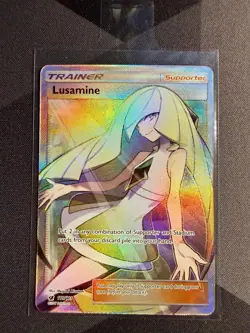 Pokemon TCG Lusamine Crimson Invasion Holo Full Art Ultra Rare Card 110/111 - Image 1