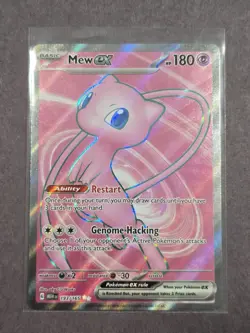 Pokemon TCG Mew EX 193/165 Ultra Rare Full Art SV Scarlet & Violet 151 Holo Card - Image 1