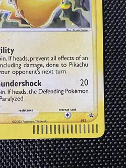Pokemon Pikachu Black Star Promo 012 E-Reader Holo Card 2003 WOTC LP - Image 4