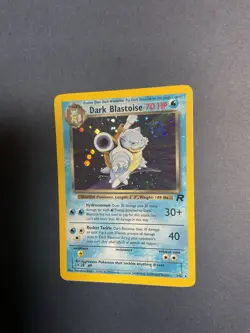 Dark Blastoise 3/82 Team Rocket Holo Card Pokemon TCG. SWIRL 💫 Vintage LP - Image 1