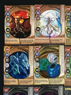 Bakugan Battle Brawlers Lot of 17 Cards Used with some Damage, see description - Image 2