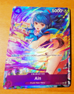 ONE PIECE ENGLISH CARD HOLO GAME CARTE AIN ST05-002 ALT TCG NEUF - Image 1