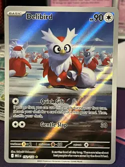 Pokemon Card Delibird 152/132 Illustration Rare Mega Evolution Base Set NM - Image 1