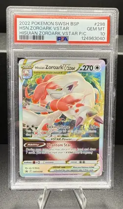 PSA 10 Hisuian Zoroark VSTAR SWSH298 Pokemon SWSH: Sword & Shield Promo Cards - Image 1