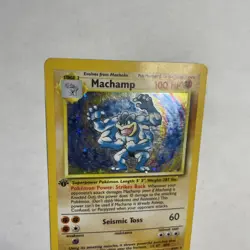 1st Edition Machamp 8/102 Holo Pokemon Card - Image 4