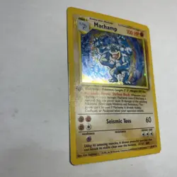1st Edition Machamp 8/102 Holo Pokemon Card - Image 5