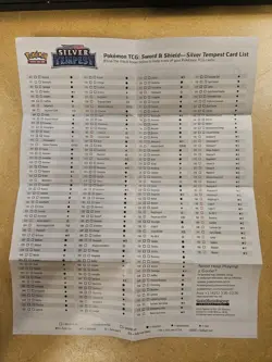 Pokemon TCG: Silver Tempest Complete Card Checklist - Track Your Collection! - Image 1