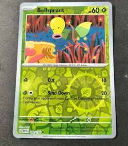 Pokemon 151 Bellsprout Reverse Holo Common Card 069/165 NM - Image 1