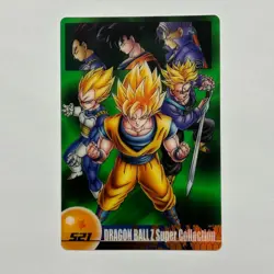 S3248 Son Goku Vegeta Trunks Japanese Dragon Ball Z Morinaga Clear Card 521 - Image 1