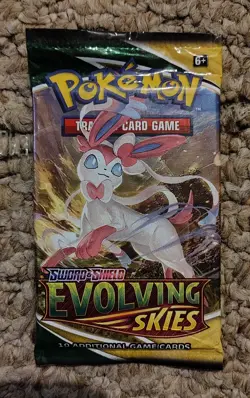 Pokemon Card Sword & Shield Evolving Skies 1 Booster Pack NEW SEALED - Image 1