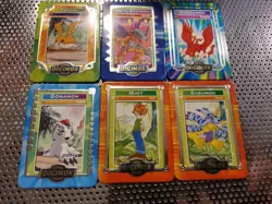 Lot of 6 Digimon 2000 Taco Bell Metal Tin Cards - MetalGreymon, Matt, Gabumon... - Image 2