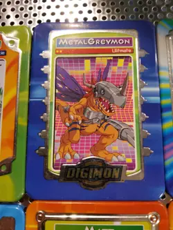 Lot of 6 Digimon 2000 Taco Bell Metal Tin Cards - MetalGreymon, Matt, Gabumon... - Image 3