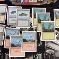 Magic The Gathering Revised Edition BASIC LAND Mix - 11 Card Lot Vintage CUBE - Image 3