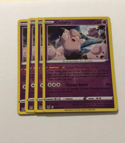 Pokemon Card Lost Origin 4x Reverse Holographic Playset Clefairy 062/196 NM - Image 1