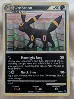 Umbreon 2010 Cracked Ice Holo 10/90 LP-NM Pokemon Card - Image 1