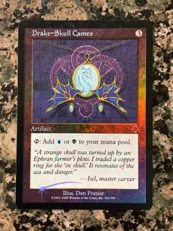 MTG Drake-Skull Cameo FOIL x1 Invasion NM, Magic the Gathering - Image 1