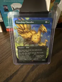 Traveling Chocobo (Borderless) (Chocobo Track Foil) MTG Magic Final Fantasy - Image 1