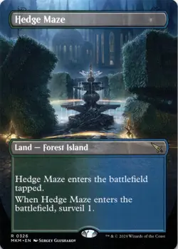 Hedge Maze BORDERLESS Murders at Karlov Manor Magic MTG NM - Image 1
