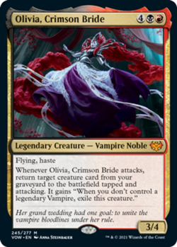 Mint/Near-Mint, English - 1 x MTG Olivia, Crimson Bride Innistrad: Crimson Vow - Image 1