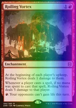 MTG Magic the Gathering Roiling Vortex (156/493) Zendikar Rising LP FOIL - Image 1