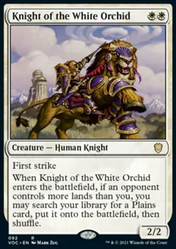 MTG Knight of the White Orchid (92/199) Innistrad Crimson Vow Commander LP - Image 1
