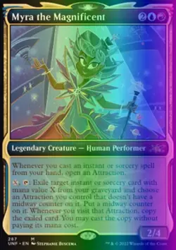 MTG Magic the Gathering Myra the Magnificent (267/689) Unfinity LP FOIL - Image 1