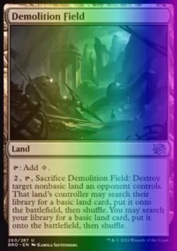 MTG Magic the Gathering Demolition Field (260/416) The Brothers' War LP FOIL - Image 1