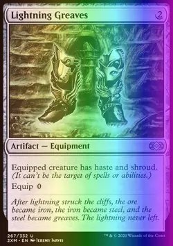 MTG Magic the Gathering Lightning Greaves (267/503) Double Masters LP FOIL - Image 1