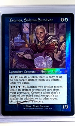 MTG Magic The Gathering BRC Commander Retro Frame Foil Tawnos Solemn Survivor LP - Image 1