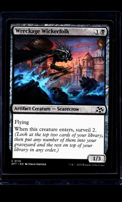 2025 MTG Magic The Gathering DFT Aetherdrift #110 Wreckage Wickerfolk - Image 1