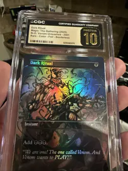 Dark Ritual 2001 ✨ COLOR FOIL ✨ MTG Venom Spider-Man SLD CGCPristine 10 Pop 1 - Image 1