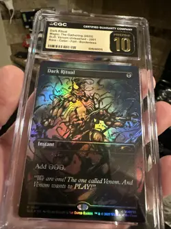Dark Ritual 2001 ✨ COLOR FOIL ✨ MTG Venom Spider-Man SLD CGCPristine 10 Pop 1 - Image 3
