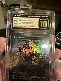 Dark Ritual 2001 ✨ COLOR FOIL ✨ MTG Venom Spider-Man SLD CGCPristine 10 Pop 1 - Image 4