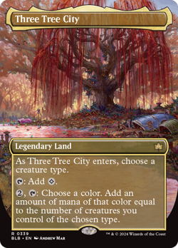 Three Tree City (Borderless) (0339) [Bloomburrow] Magic MTG - Image 1