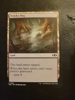 Bojuka Bog 0341 Commander: Tarkir: Dragonstorm Common Black Land MTG Magic LP - Image 1