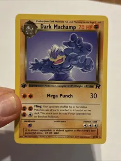 Dark Machamp 27/82 LP Rare 1st Edition Team Rocket Pokemon Nm Or Better! - Image 2