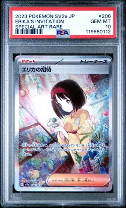 Erika's Invitation 2023 Pokemon SV2a Japanese Special Art Rare #206 PSA 10 - Image 1
