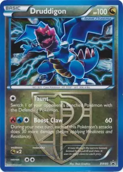Moderately Played, English Pokemon Holo Druddigon - BW80 - Promotional BW - Blac - Image 1